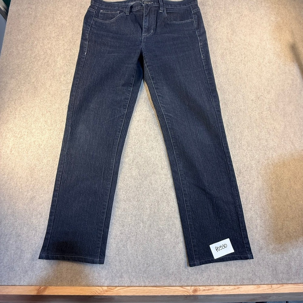 Calvin Klein Jeans Womens 29/8 Dark‎ Wash Straight Leg Stretch Denim P0530